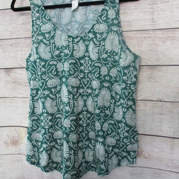 H&M Conscious Green White Print Tank Medium - Picture 2 of 6